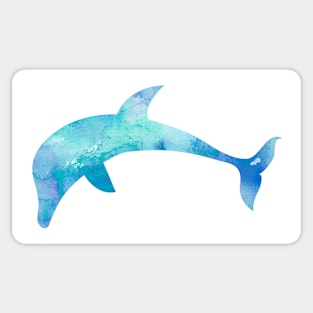 Light Blue Dolphin Watercolor Painting 2 Sticker